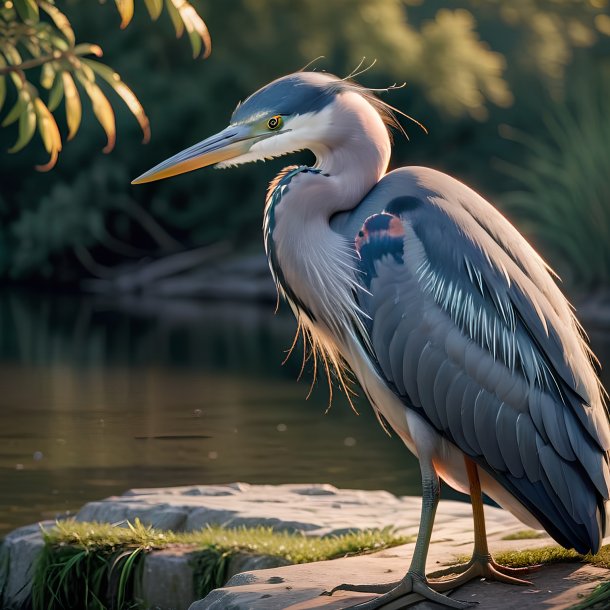 Foto de una garza en reposo