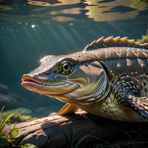 Picture of a resting pike