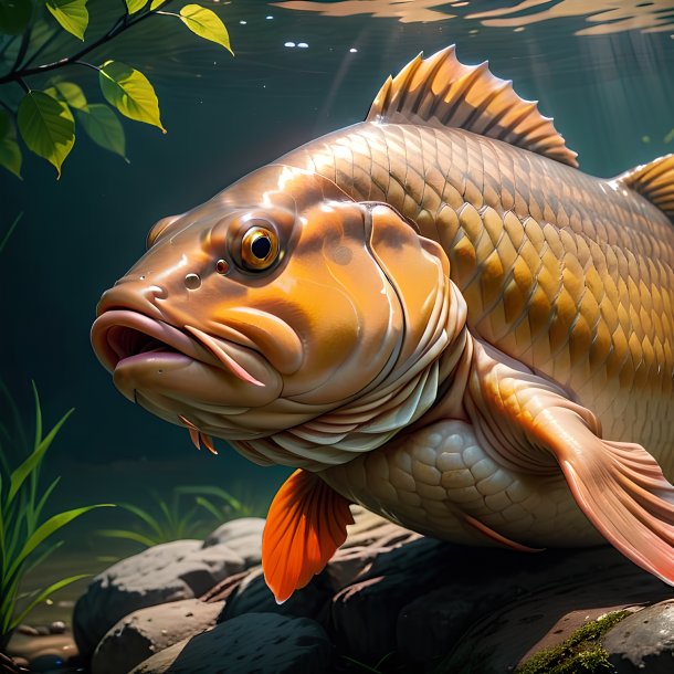 Picture of a resting carp