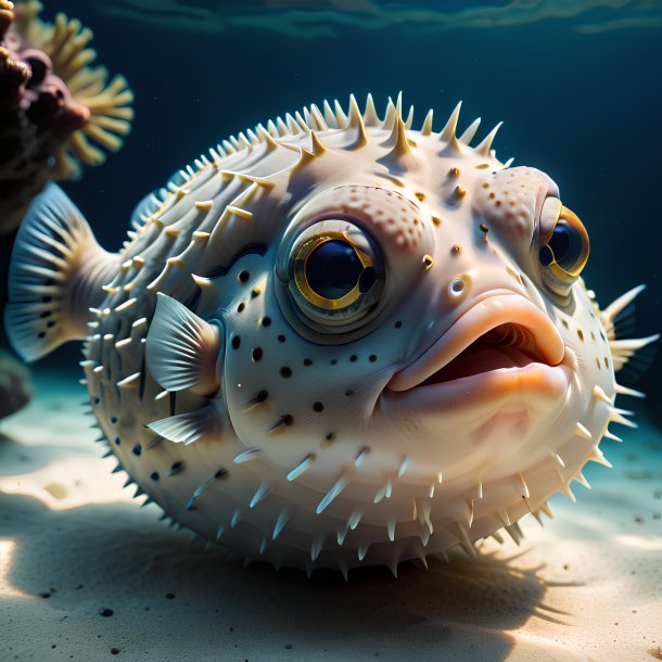 Photo d'un poisson-pouf au repos