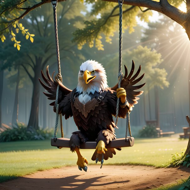 Picture of a swinging on a swing eagle