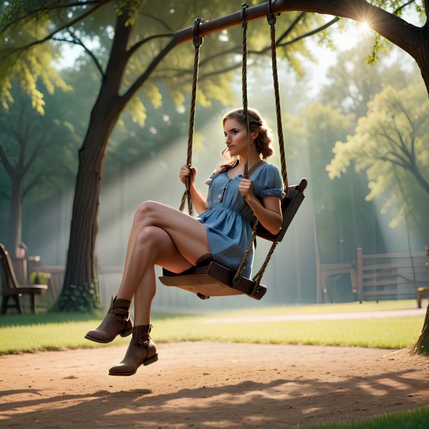 Picture of a swinging on a swing mule