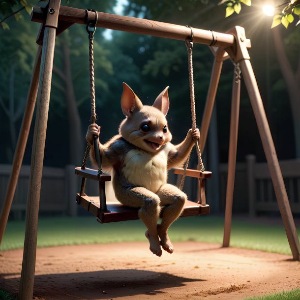 Picture of a swinging on a swing bat