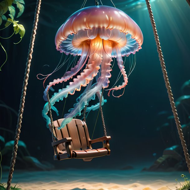 Picture of a swinging on a swing jellyfish