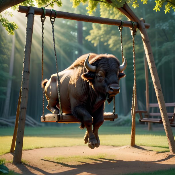 Picture of a swinging on a swing buffalo