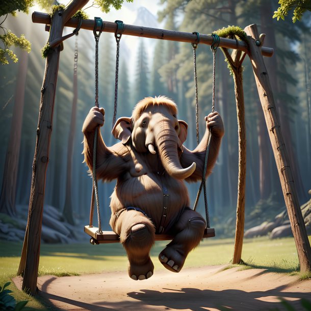 Picture of a swinging on a swing mammoth