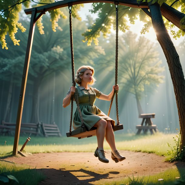 Picture of a swinging on a swing pike