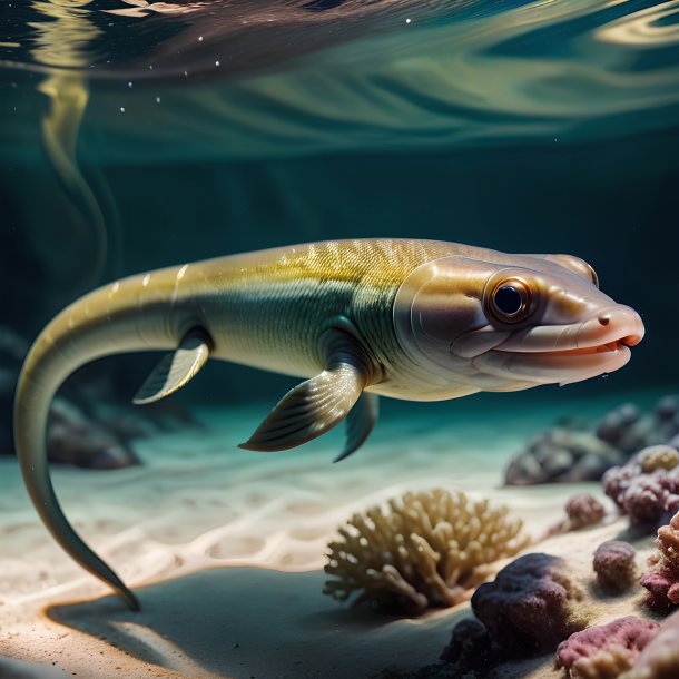 Picture of a swimming eel