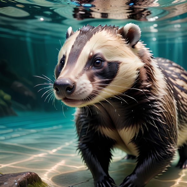 Photo d'un blaireau de natation