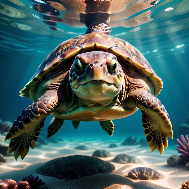 Picture of a swimming turtle