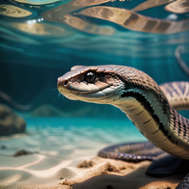 Picture of a swimming cobra