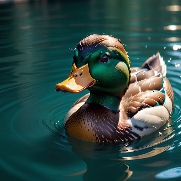 Photo d'un canard de baignade