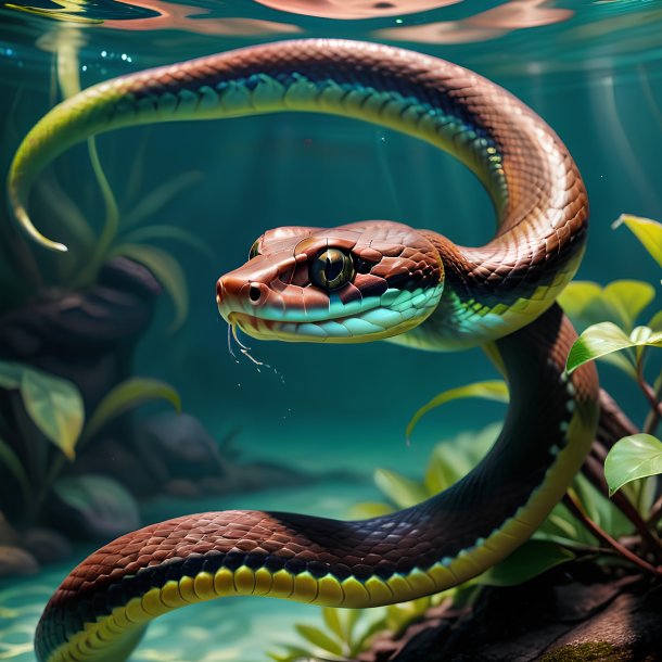 Image d'un serpent nageur