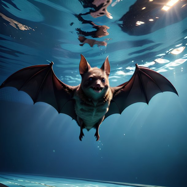 Picture of a swimming bat