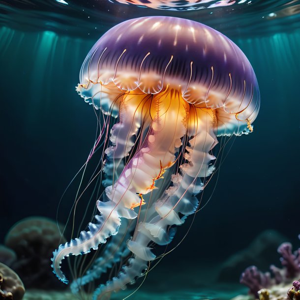 Picture of a swimming jellyfish