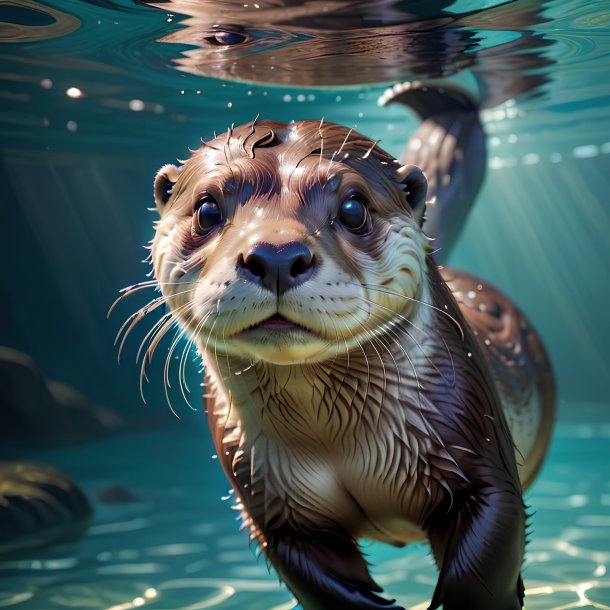 Photo d'une loutre de baignade