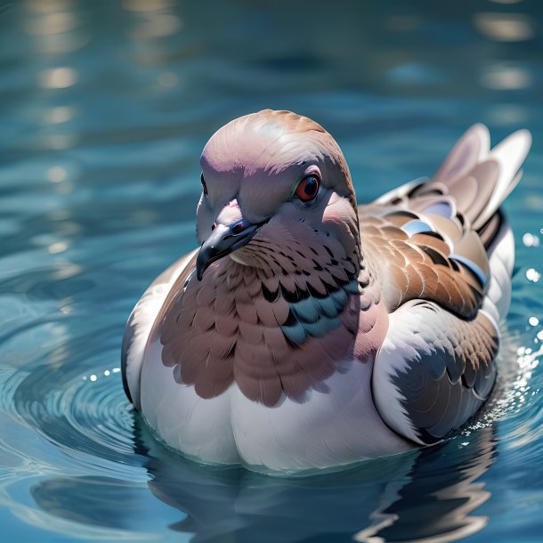 Picture of a swimming dove