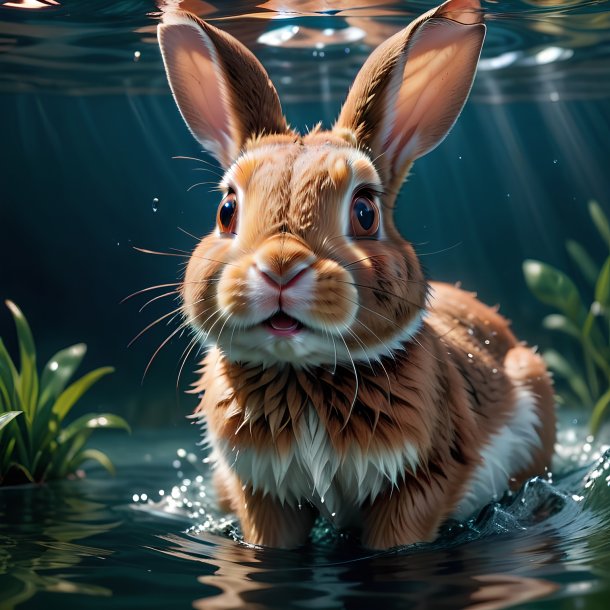 Picture of a drowning rabbit