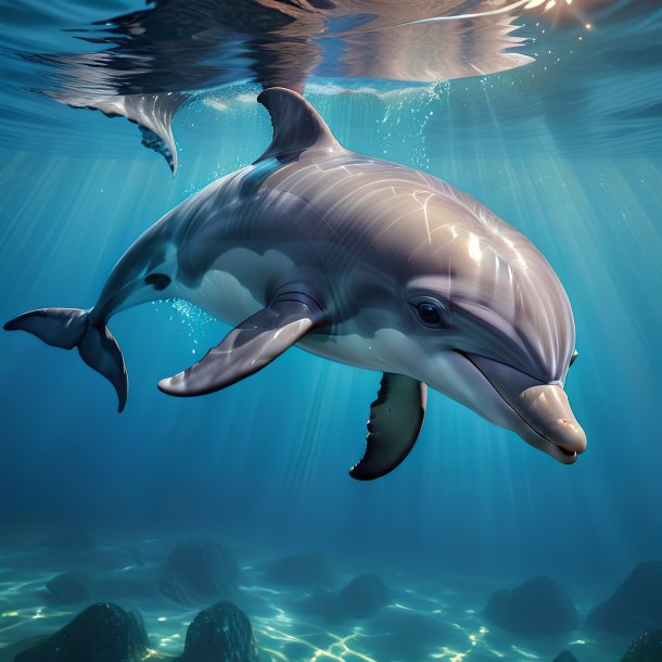 Picture of a drowning dolphin