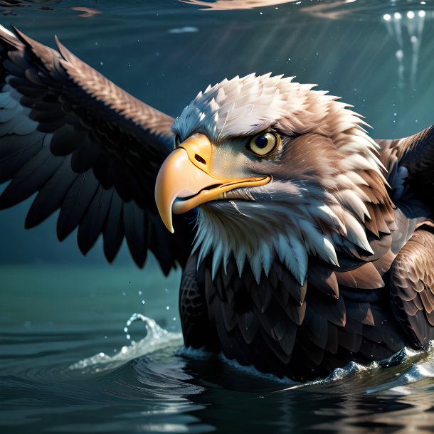 Picture of a drowning eagle