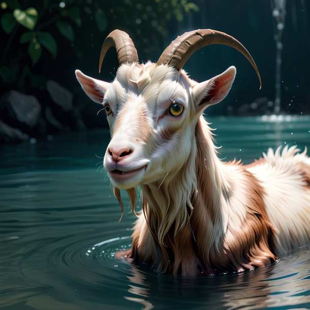 Picture of a drowning goat