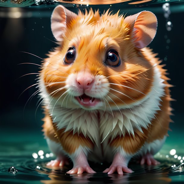 Picture of a drowning hamster