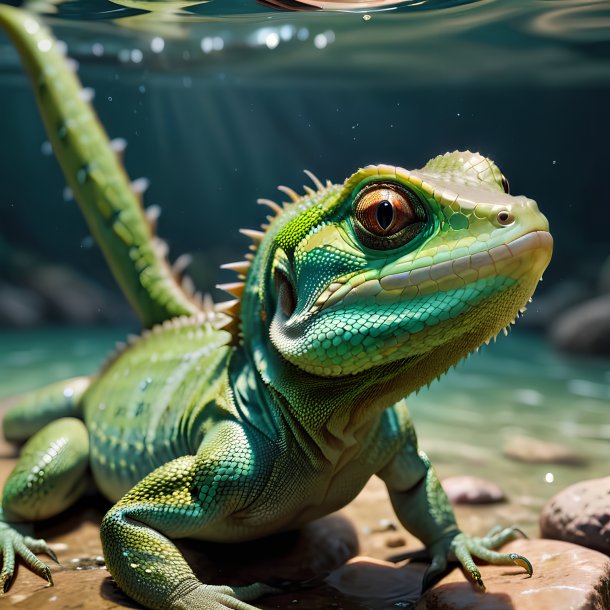 Picture of a drowning lizard