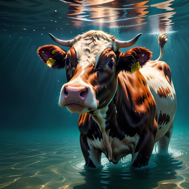 Picture of a drowning cow