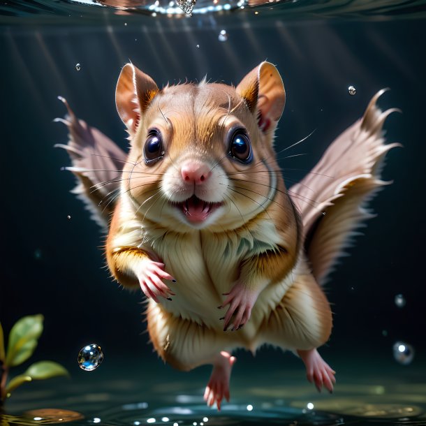 Picture of a drowning flying squirrel