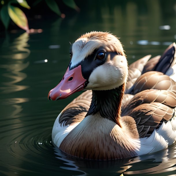 Picture of a drowning goose