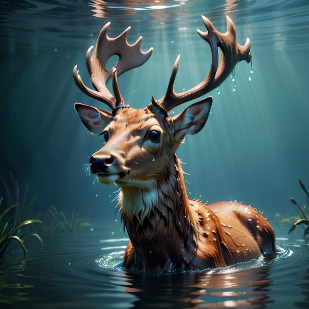 Picture of a drowning deer