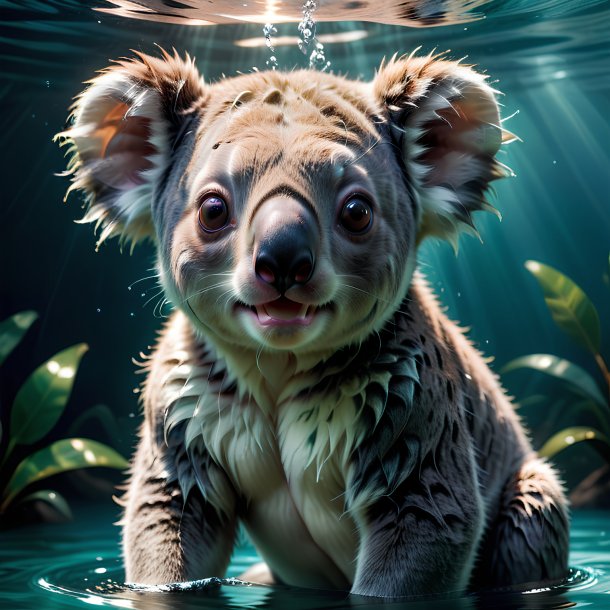 Picture of a drowning koala