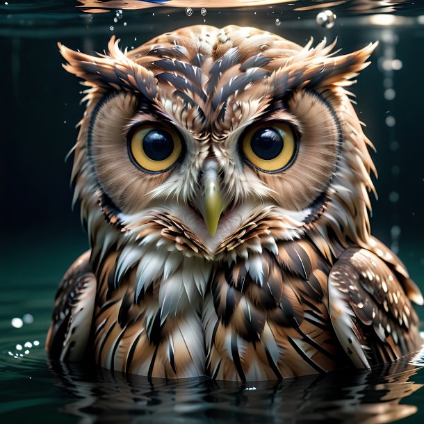 Picture of a drowning owl