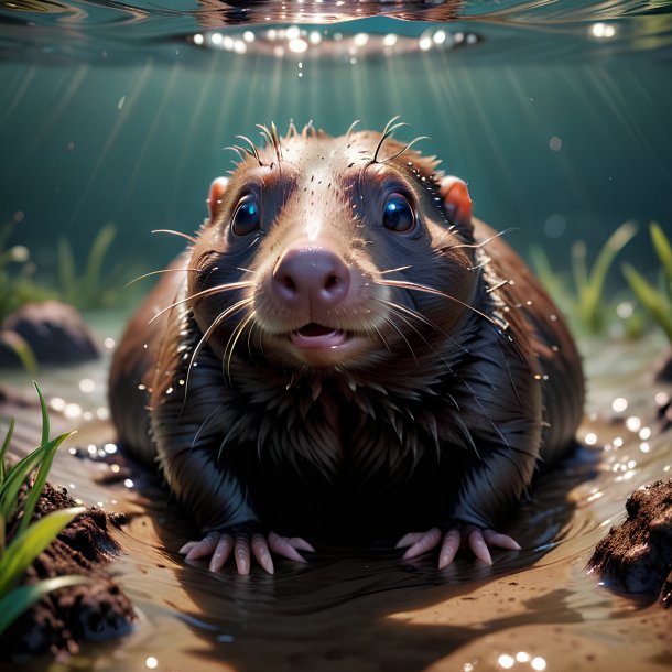 Picture of a drowning mole