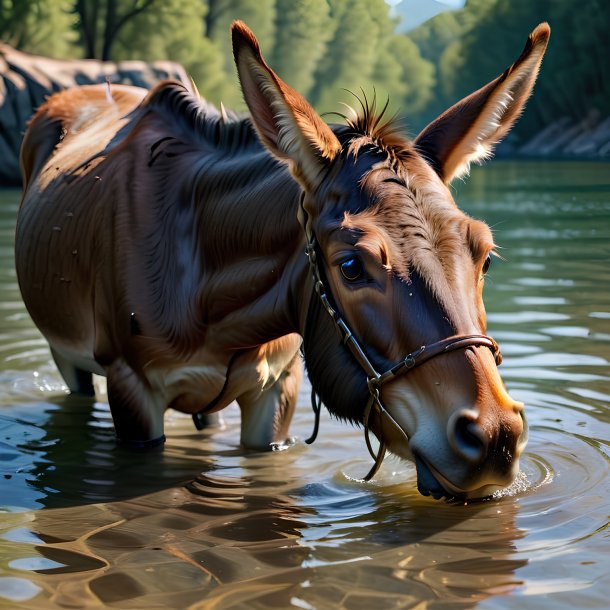 Photo d'une mule noyante