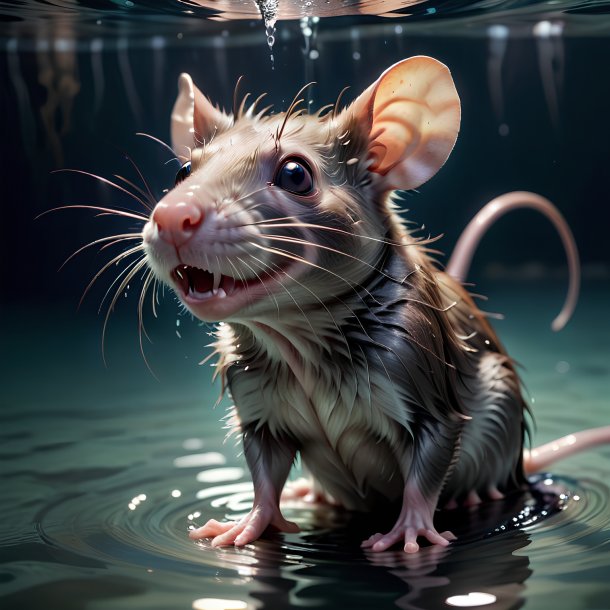 Picture of a drowning rat