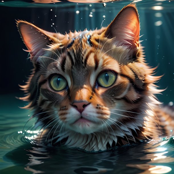 Picture of a drowning cat