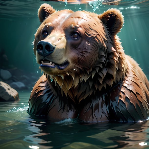 Picture of a drowning bear