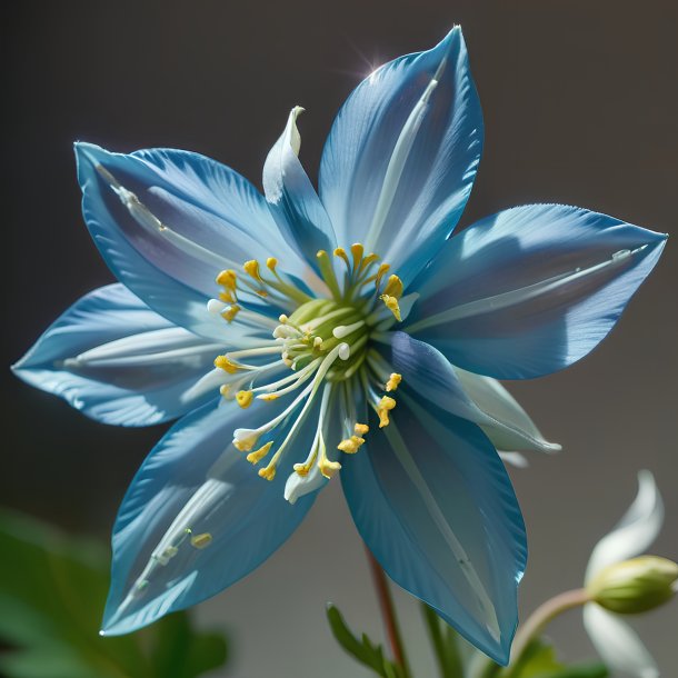 Portrait d'une columbine aquamarine