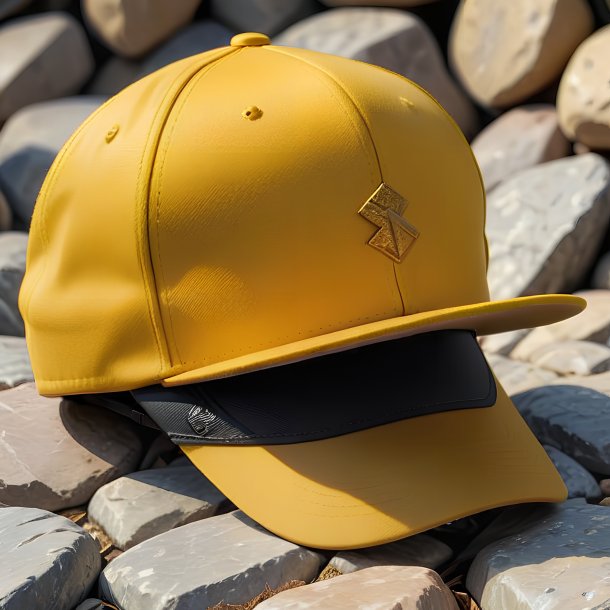 Picture of a yellow cap from stone