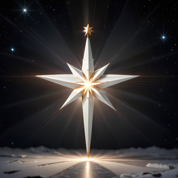 Depiction of a white star of bethlehem