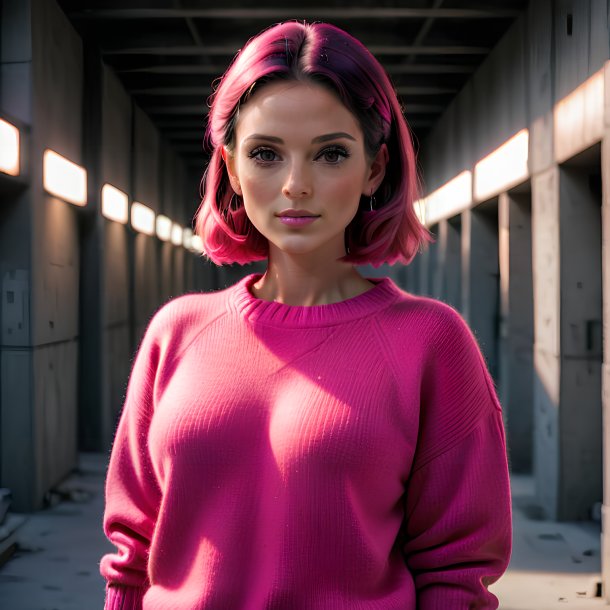 Image of a hot pink sweater from concrete