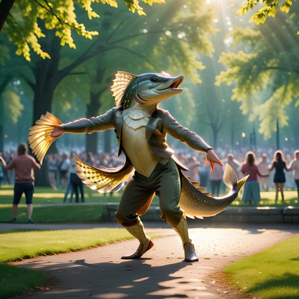 Photo d'une danse d'un brochet dans le parc