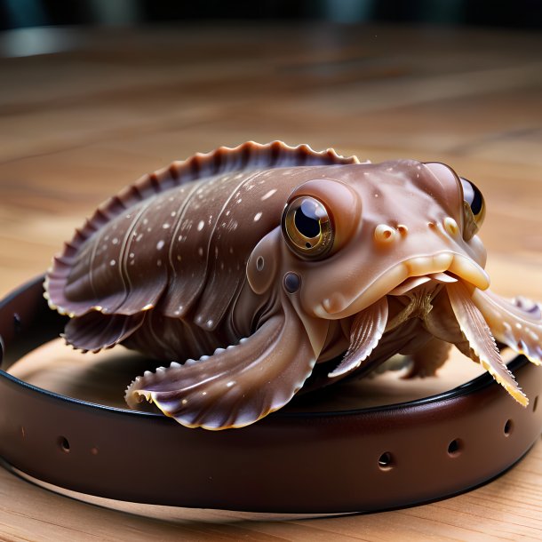 Photo of a cuttlefish in a brown belt