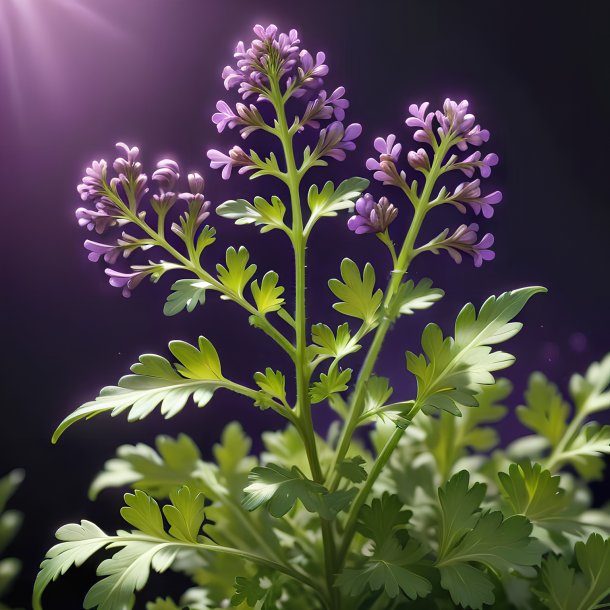 Clipart de un cilantro púrpura