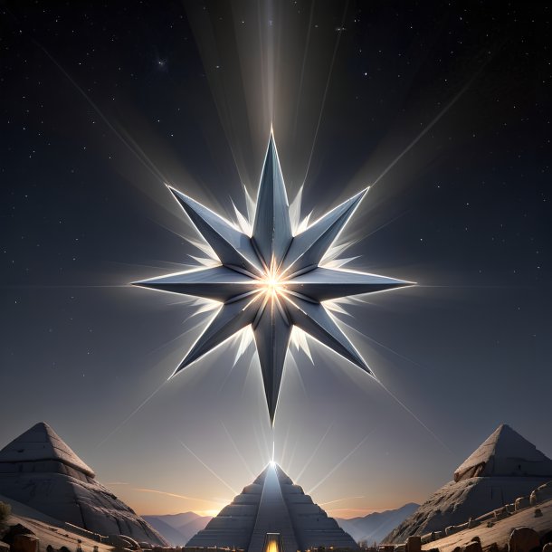 Image of a gray star of bethlehem, pyramidal