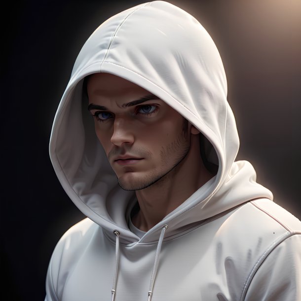 Ilustração de um hoodie branco de argila