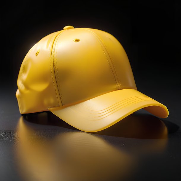 Photography of a yellow cap from polyethylene