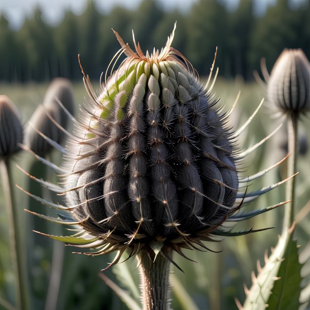 Imagem de um teasel cinza