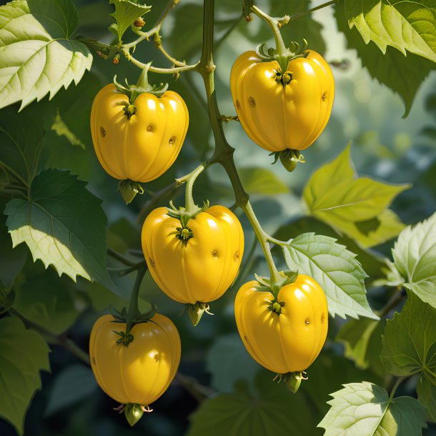 Illustration of a yellow bryony